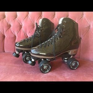 Sure Grip Stardust Black Glitter Roller Skates